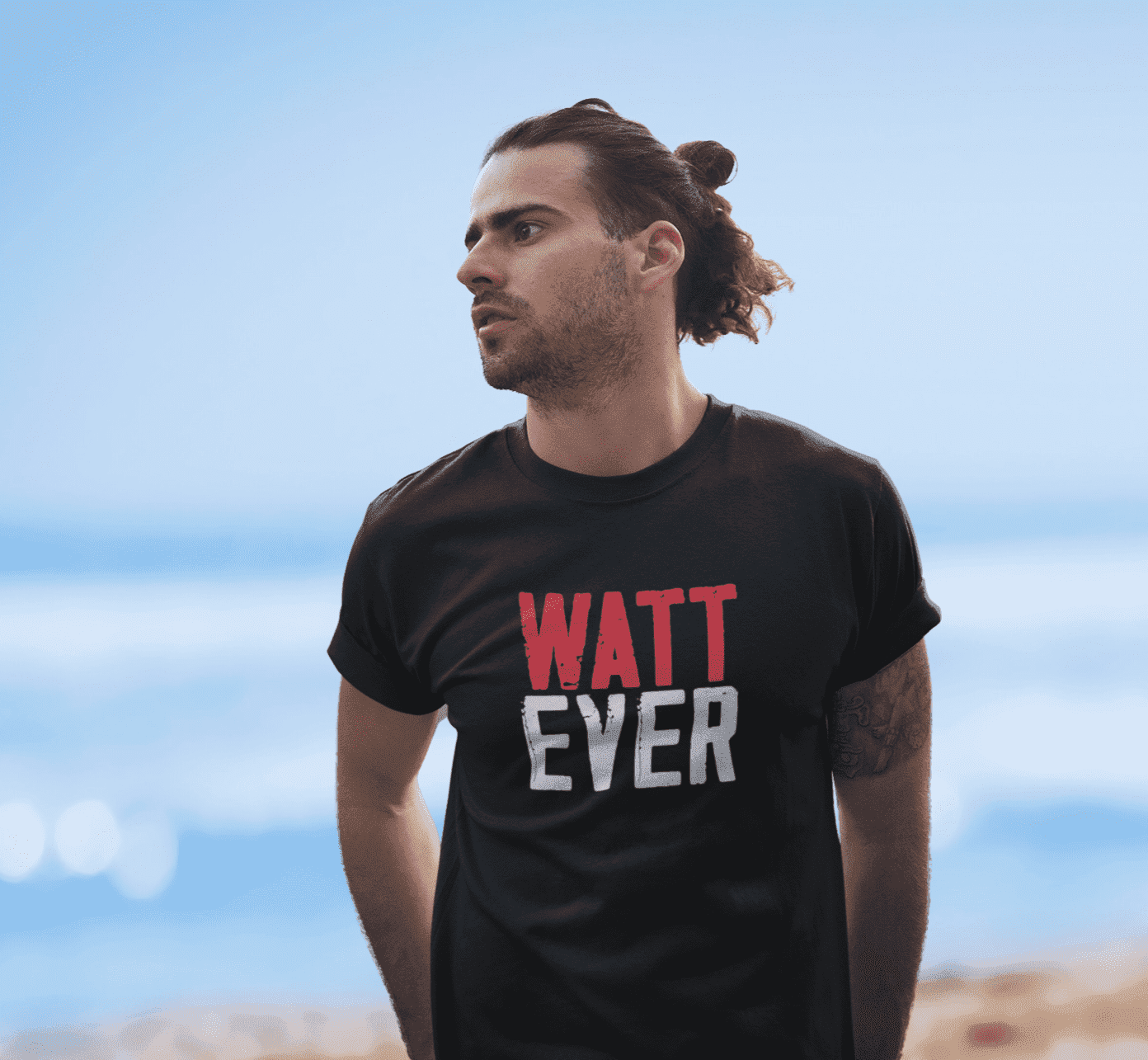 Gewoon doen cafe Zegenen Shirt "Watt Ever": Wortspiel-Hommage an die Nordsee & das Wattenmeer